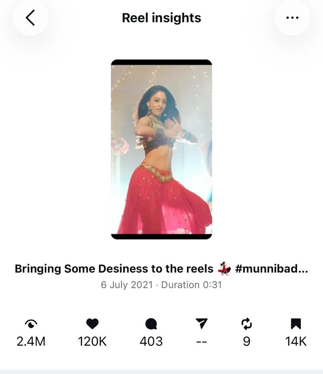 #MunniBadnaam, Bringing some desiness to the reels